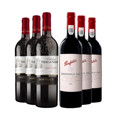 奔富,penfolds 澳洲原装进口寇兰山西拉进口红葡萄酒750ml+探秘之旅赤霞珠组合