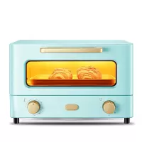 苏泊尔电烤箱家用小型烤箱全自动烘焙多功能12升容量迷你小烤箱 蓝色