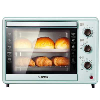 苏泊尔电烤箱家用烘焙蛋糕小型烤箱多功能大容量30L 绿色