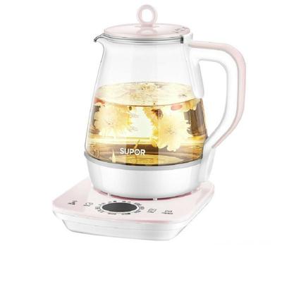 苏泊尔养生壶家用玻璃电煮茶壶全自动小型煮茶器多功能养身烧水壶 粉色