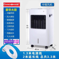 长虹冷暖两用空调扇家用制冷风扇宿舍小型冷风机迷你水冷空调 豪华遥控冷暖(双水箱)+2米长线