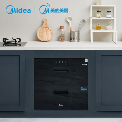 美的(Midea)嵌入式高温消毒柜 家用小型智能不锈钢碗筷柜 100L高温二星级消毒柜