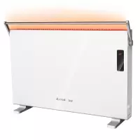 艾美特取暖器 智能电暖气家用节能室内电暖器 银白色
