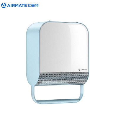 艾美特(AIRMATE)暖风机浴室取暖器电热毛巾架 浴居壁挂两用 可当化妆镜 天空蓝