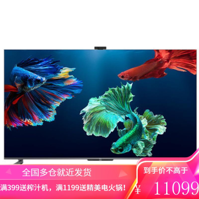 TCL电视 65Q8E 65英寸QLED原色量子点游戏社交电视 三重120Hz AI摄像头 4K全面屏 液晶网络智能电视