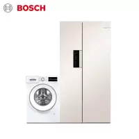 博世(BOSCH) 530升超薄对开+洗9烘6 洗烘一体 变频冰洗套装(附件商品仅展示) 超薄大容量530升风冷无霜