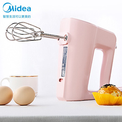 美的(Midea)打蛋器手持电动多功能家用迷你奶油奶盖打发器搅拌器和面烘焙LZQA167 [樱桃粉]手持便携|可立