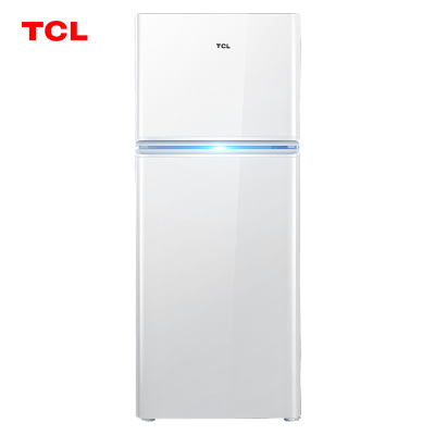 TCL 118升迷你小冰箱 双门便捷 办公居家 环保内胆 节能电冰箱 闪白银