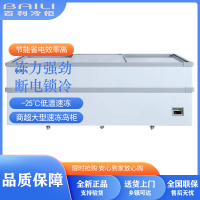 百利(BAILI)SD-750 750升展示柜冰柜 商用卧式岛柜单温冷冻柜 大容量超市三门超低温急冻柜