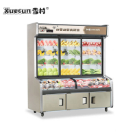 雪村(Xuecun)HY-1800W 三温点菜柜 1.8米冒菜麻辣烫展示柜冷藏冷冻冷柜蔬菜水果保鲜柜商用(三温三室款)