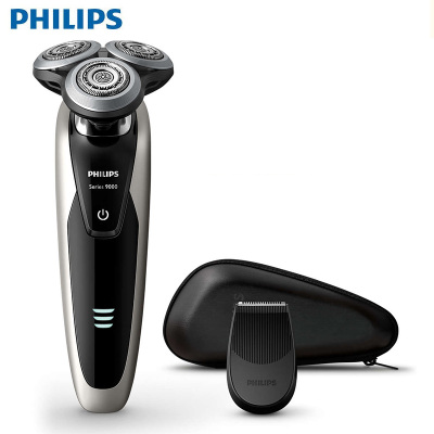 飞利浦(Philips) 电动剃须刀 S9041 干湿两用 三刀头 全身水洗 充电旋转式 刮胡刀配鬓角刀