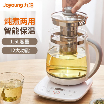 九阳养生壶煎药壶玻璃花茶壶可拆卸茶篮煮茶器电水壶热水壶烧水壶1.5L K15F-WY155