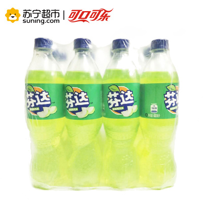 可口可乐芬达Fanta苹果味汽水饮料碳酸饮料500/600ml*12瓶整箱装 (新老包装随机发货)