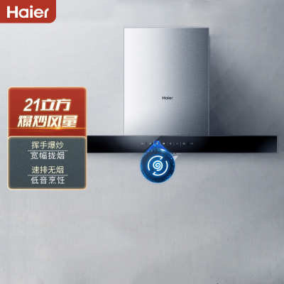 海尔(Haier)吸排油烟机CXW-219-ET903 欧式抽油烟机 21m³爆炒大吸力 一级能效 触控 家用油烟机