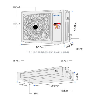 海尔中央空调(Haier)变频风管机KFRD-72NW/64DDA21Z