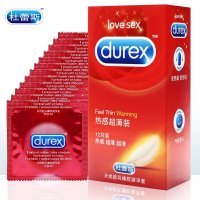 杜蕾斯(Durex)避孕套 热感超薄 12只装 超薄款安全套套 男用成人情趣计生用品byt