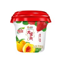 伊利大果粒风味发酵乳黄桃+草莓酸奶260g/盒