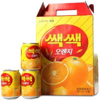 韩国橙味进口果汁饮料 乐天(LOTTE)粒粒橙汁水果饮料238ml ×12罐