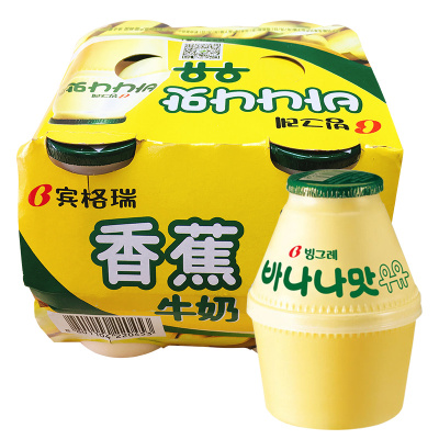 宾格瑞 香蕉味牛奶饮料238ml*4