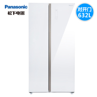 Panasonic/松下 NR-EW63WPA-W一级能效银离子抗菌风冷无霜变频家用玻璃面板对开门大电冰箱