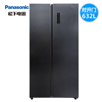 松下(Panasonic) 632升大容量黑色双开门变频风冷无霜两门家用对开门冰箱NR-B631MS-BH