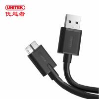 优越者USB3.0转MICRO USB镀金头高速传输 数据硬盘线黑色1米Y-C461BBK