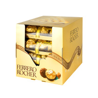 费列罗(Ferrero Rocher)榛果威化非手工巧克力 48粒盒装 600克