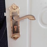 卧室门锁欧式复古铝合金卧室门锁室内门锁实木门房门把手机械锁具 801款锁一把