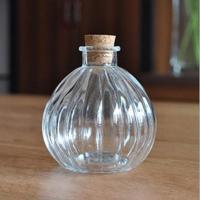 木塞南瓜玻璃瓶DIY透明星空瓶彩虹瓶许愿星储物罐摆件创意漂流瓶 小口一个(体验装)