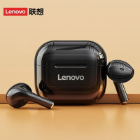 联想(Lenovo)蓝牙耳机 LP40 黑色 TWS真无线 游戏影音通用音乐耳塞 半入耳式 适用于苹果安卓华为小米手机