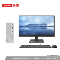 联想(Lenovo)天逸510S 12代酷睿六核 i5-12400 8GB 1T 硬盘 主机+21.45英寸显示器 个人家用网课学习 商务办公炒股 迷你小机箱 台式机电脑套机