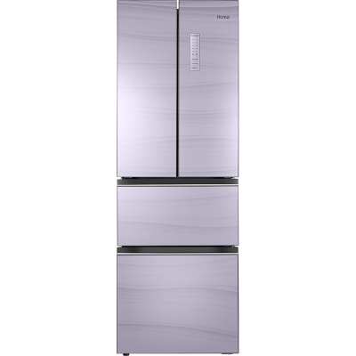奥马(Homa) 327升多门法式冰箱 双变频风冷无霜 一级能效 零度保鲜 炫紫钻 极光紫