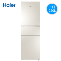 海尔(Haier)冰箱三门BCD-220WMGL风冷无霜家用节能220升电冰箱 软冷冻彩晶玻璃面板