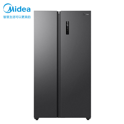 美的(Midea)BCD-607WKPZM(E)607升布朗棕双变频双开门家用超薄电冰箱智能净味无霜手机智控大容量