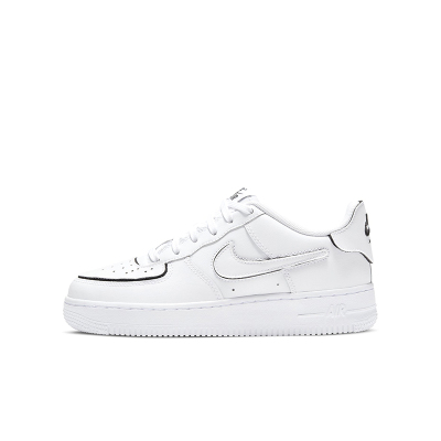 Nike/耐克Air Force 1 AF1魔术贴 黑白低帮女子空军板鞋CT3840-100