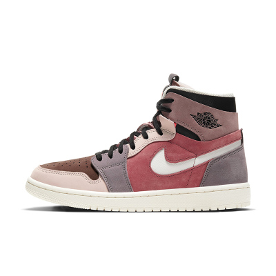 耐克Air Jordan 1 Zoom AJ1脏粉 拼接 高帮 篮球鞋女 CT0979-602