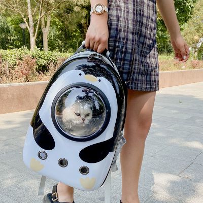 猫包便携狗包外出车载太空舱透气透明猫书包大空间双肩宠物包背包