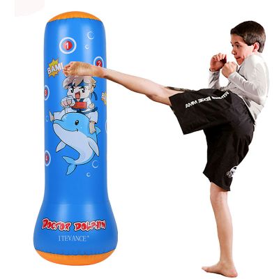 成人儿童充气沙袋不倒翁充气拳击柱健身充气沙包袋有氧运动发泄