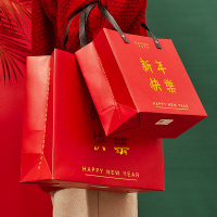 虎年新年过年礼品包装袋子礼物红色定制手提袋纸春节伴手婚礼