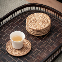 越南手工编织藤编杯垫茶垫紫砂壶垫隔热垫餐桌砂锅盘子防烫垫套装