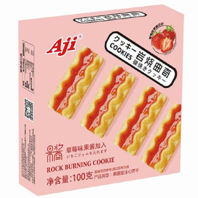 Aji岩烧曲奇-草莓味果酱注心100g