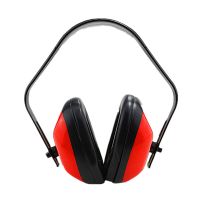 学习睡觉隔音耳罩防噪音耳机 红色耳罩+圣诞树耳塞