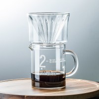 家用手冲咖啡分享壶双层咖啡滤杯玻璃耐热滴漏咖啡壶套装2-3人份|组合套装款式二(送1盒滤纸)