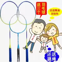 羽毛球拍成人2支双拍男女情侣儿童学生进攻型耐打羽毛球拍