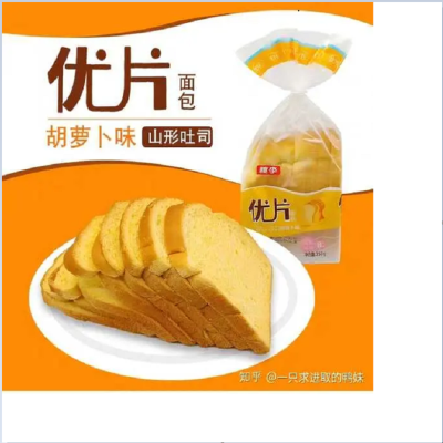 桃李面包胡萝卜味优片吐司面包350g