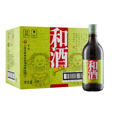 和酒三年陈黄酒3年500ML*12瓶整箱上海老酒特型半干加饭米酒