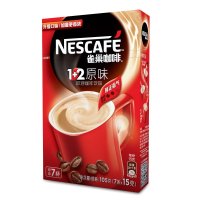 雀巢咖啡1+2原味双豆拼配条装即溶咖啡 105g(7条x15g)