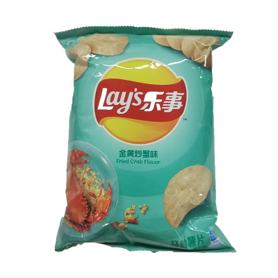 乐事(LAY'S)金黄炒蟹味马铃薯片70g