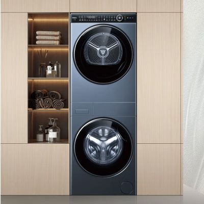 海尔(Haier)叠黛和美洗烘套装 12公斤容量 全自动上排水+12Kg家用热泵烘干机组合H9Y12BLD12U1