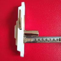 塑钢推拉门锁长锁芯钩子锁室内门锁 推拉锁 带钥匙铝合金推拉门锁 白色-锁芯37mm